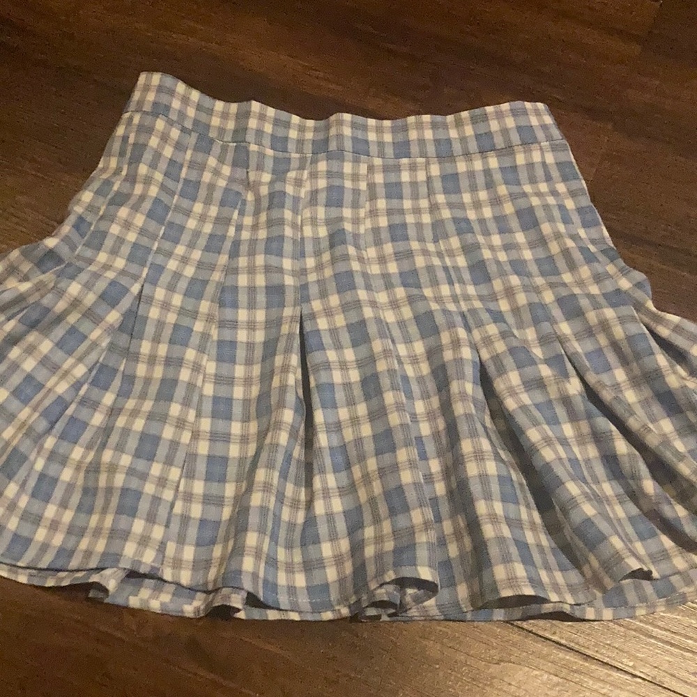 plaid mini tennis skirt